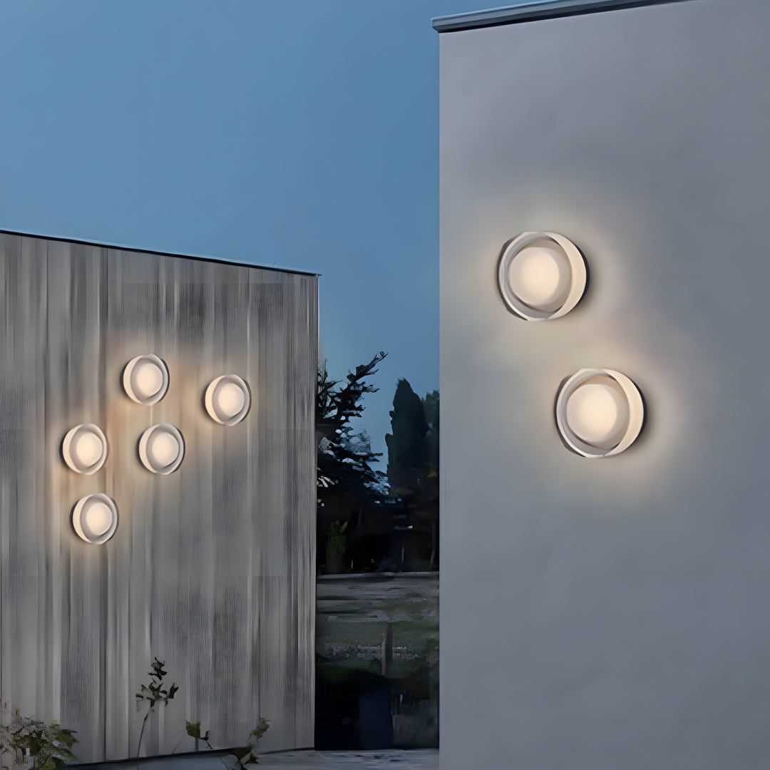 Modern Outdoor Wall Sconce with Artistic Light Pattern, IP65 Waterproof