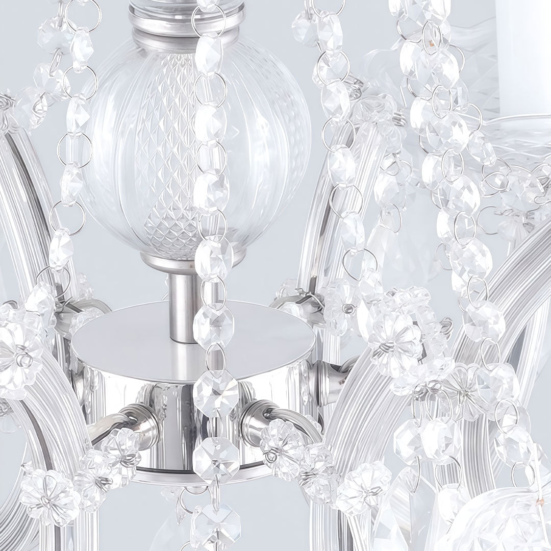 Lumière Cascade Outdoor Pendant Light in Chrome and Acrylic