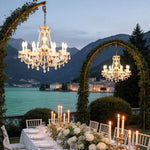 Lumière Cascade Outdoor Pendant Light in Chrome and Acrylic