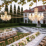 Lumière Cascade Outdoor Pendant Light in Chrome and Acrylic