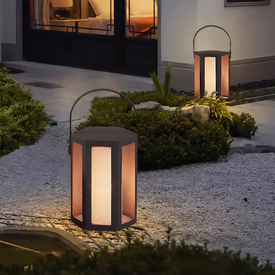 Modern Outdoor Lantern for Garden and Patio, IP65 Waterproof LED Lawn Light