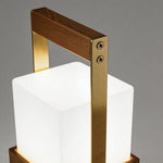 Portable Wood Grain LED Lantern for Outdoor Living Spaces