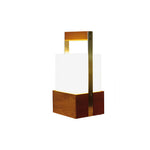 Portable Wood Grain LED Lantern for Outdoor Living Spaces