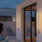 Modern Outdoor Wall Sconce – Waterproof Black Linear LED Light