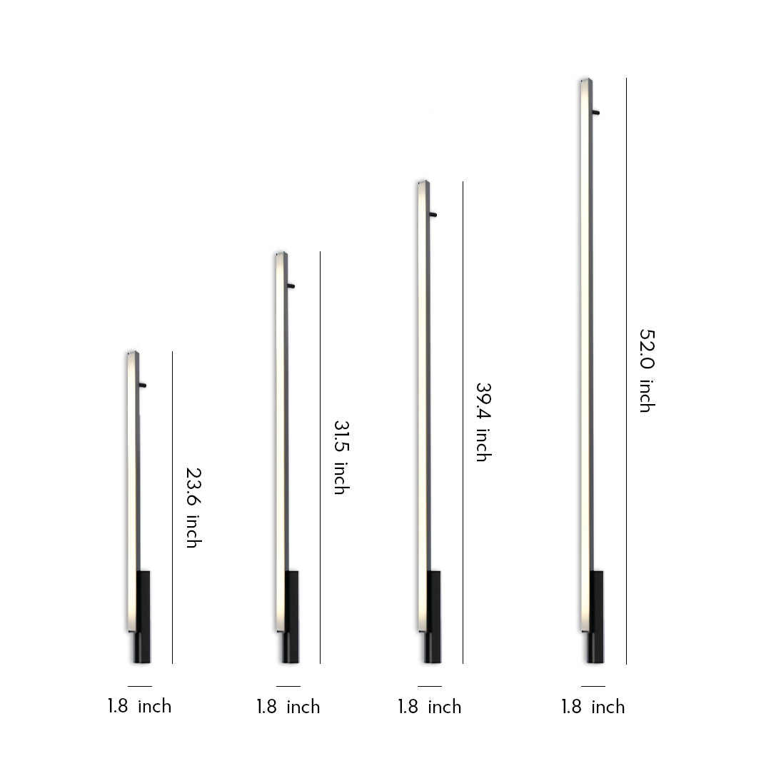 Modern Outdoor Wall Sconce – Waterproof Black Linear LED Light