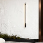 Modern Outdoor Wall Sconce – Waterproof Black Linear LED Light