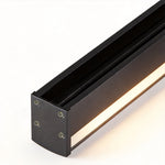 Modern Solar Linear Wall Light Waterproof Black Outdoor LED