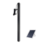 Modern Solar Linear Wall Light Waterproof Black Outdoor LED