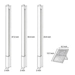 Modern Solar Linear Wall Light Waterproof Black Outdoor LED