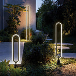 Outdoor Modern Minimalist Waterproof Oval Ring Courtyard Landscape Lighting Lamp