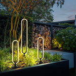 Outdoor Modern Minimalist Waterproof Oval Ring Courtyard Landscape Lighting Lamp
