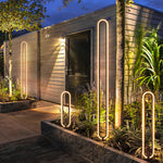 Outdoor Modern Minimalist Waterproof Oval Ring Courtyard Landscape Lighting Lamp