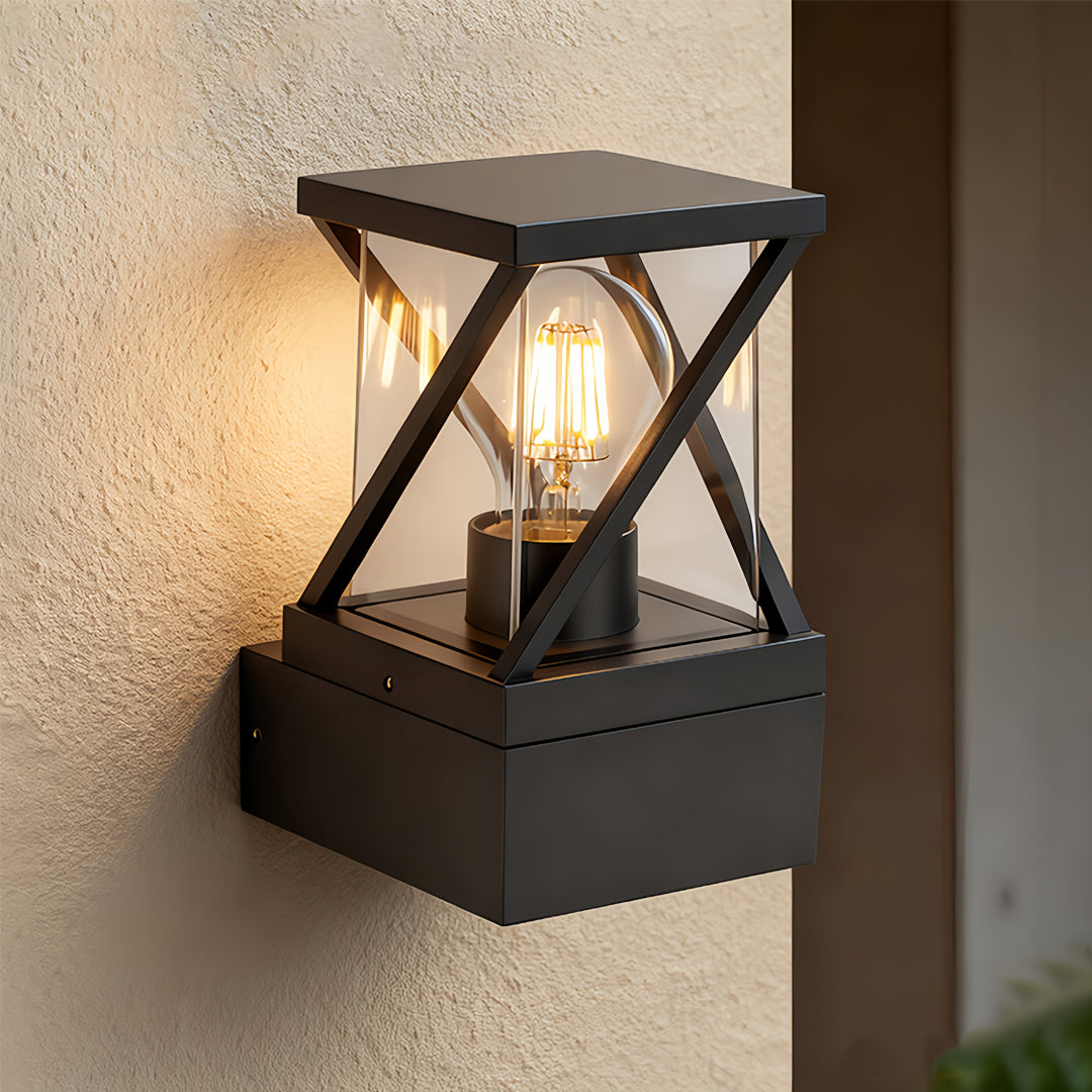 Modern Outdoor Wall Sconce with Aluminum Body and E27 Socket