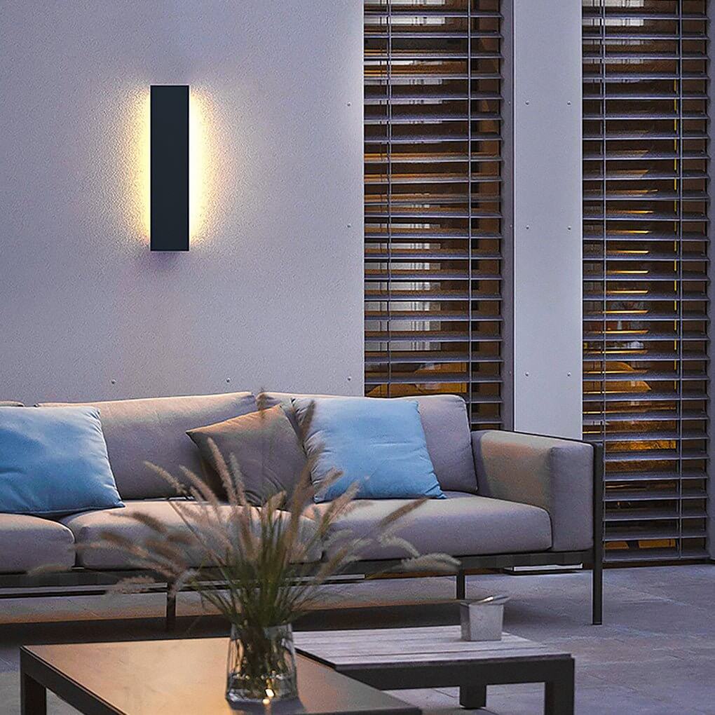 Modern Linear Outdoor Wall Sconce with Integrated LED Lighting