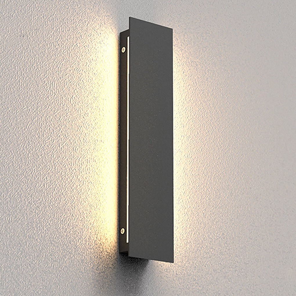 Modern Linear Outdoor Wall Sconce with Integrated LED Lighting