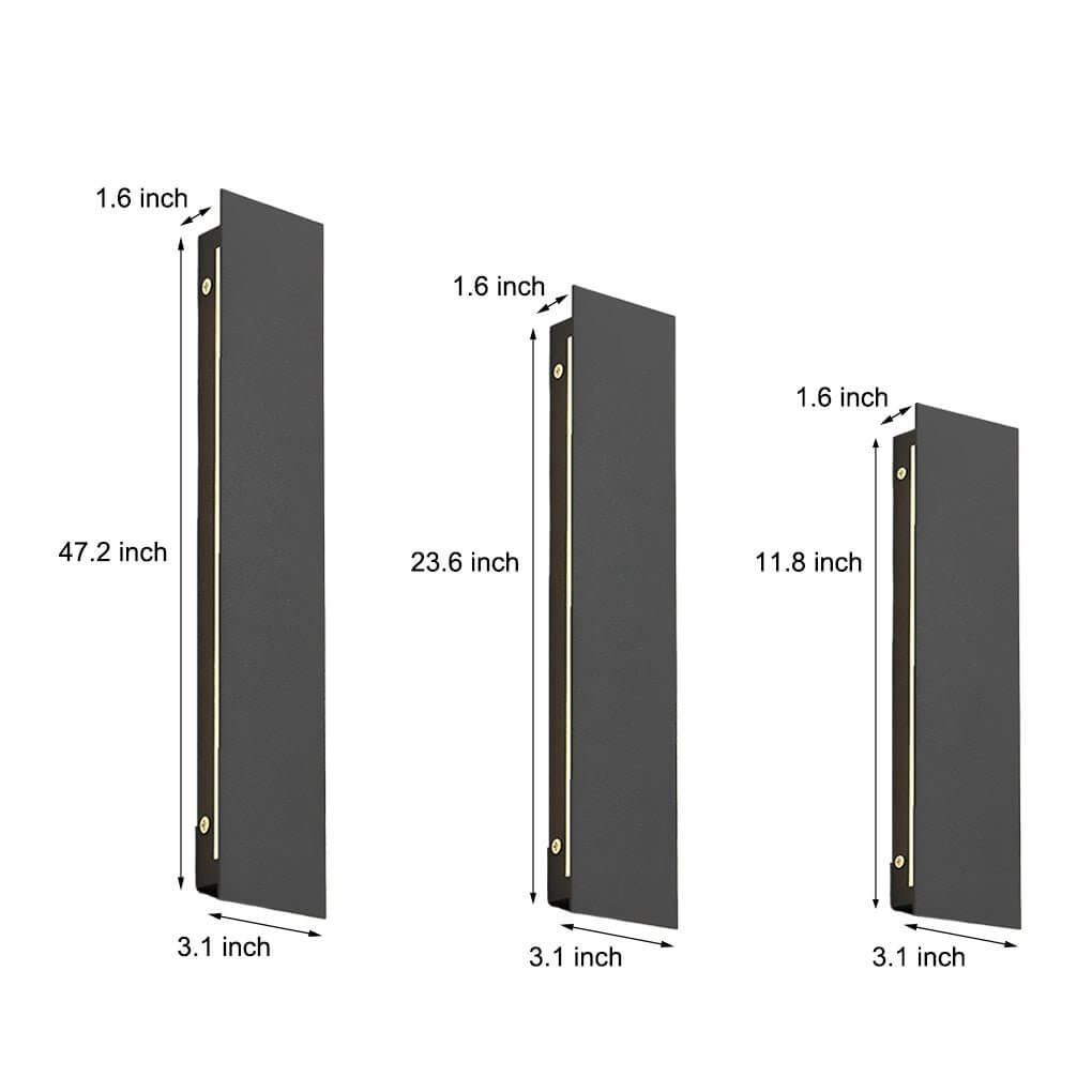 Modern Linear Outdoor Wall Sconce with Integrated LED Lighting