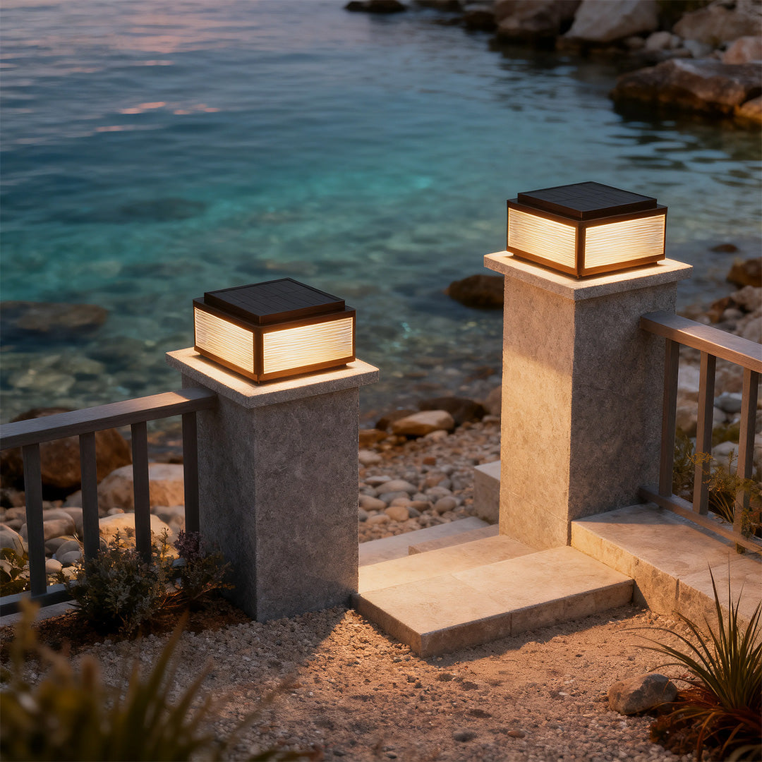 Modern Outdoor Pillar Lights for Patio & Gate Columns – Waterproof LED