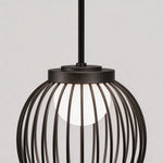 Modern Outdoor Pendant Light with Adjustable Cable, IP54 Waterproof, Black Aluminum