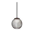 Modern Outdoor Pendant Light with Adjustable Cable, IP54 Waterproof, Black Aluminum