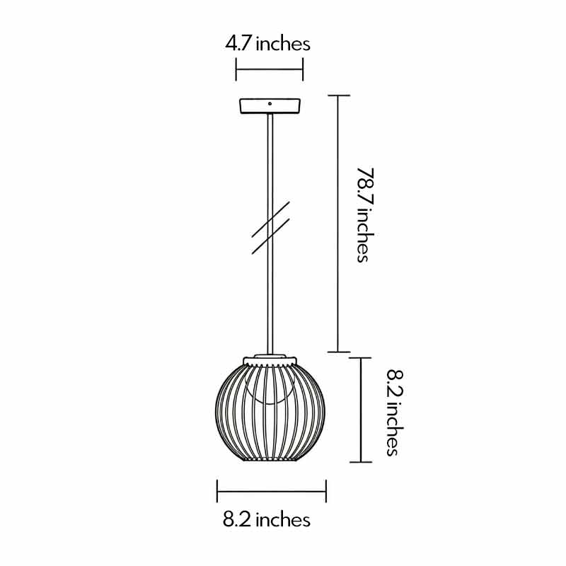 Modern Outdoor Pendant Light with Adjustable Cable, IP54 Waterproof, Black Aluminum