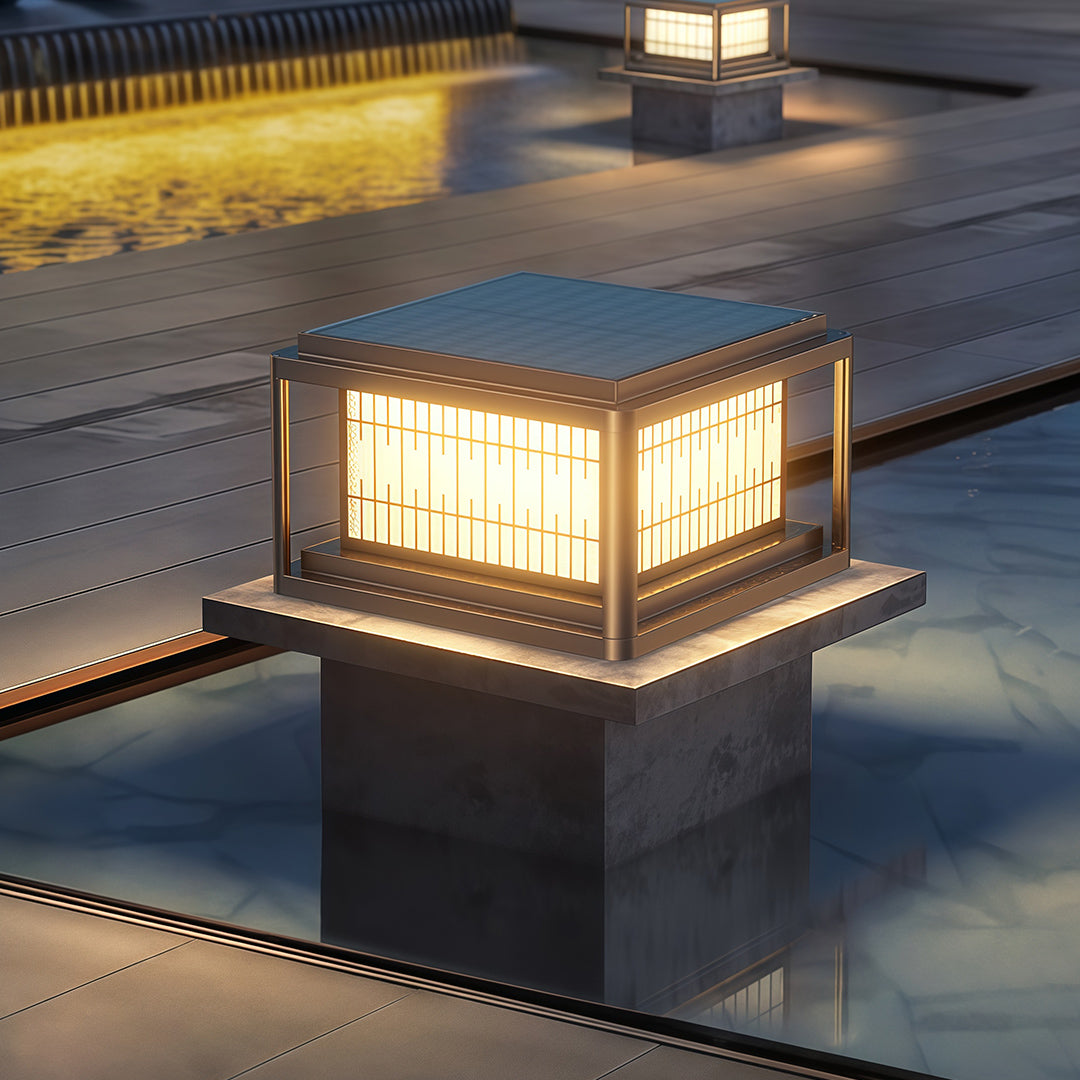 Modern Outdoor Pillar Lights Waterproof LED Column Lamp for Courtyard