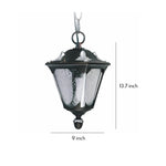 Modern Minimalist Outdoor Pendant Light with Clear Glass Shade