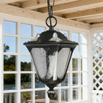 Modern Minimalist Outdoor Pendant Light with Clear Glass Shade