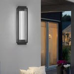 Modern Outdoor LED Wall Light in Black Stainless Steel