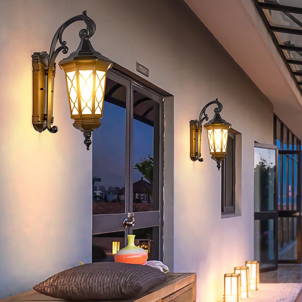 Outdoor Retro Waterproof Wall Lamp Decorative Lighting For Villa Courtyard Balcony