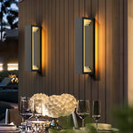 Modern Outdoor Wall Sconce in Stainless Steel with Warm LED Light