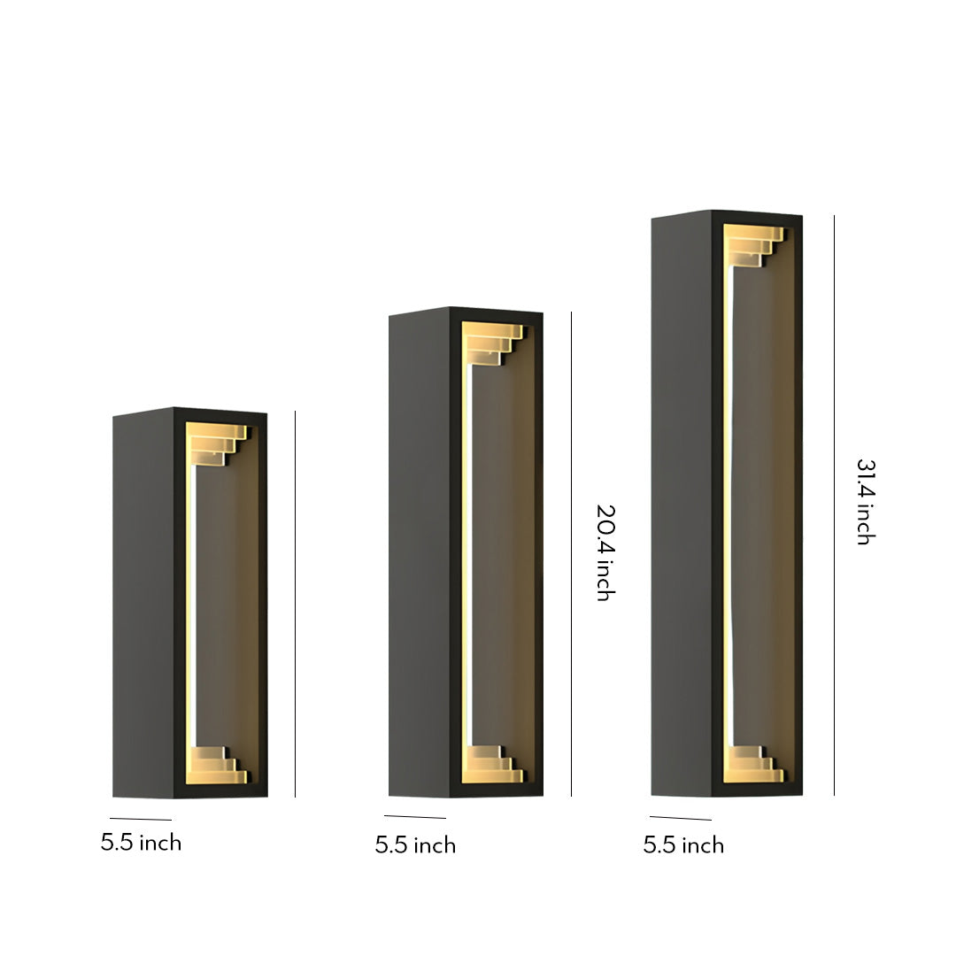 Modern Outdoor Wall Sconce in Stainless Steel with Warm LED Light