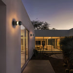 Aria Outdoor Wall Sconce — Waterproof LED Architectural Light in Bluish Gray