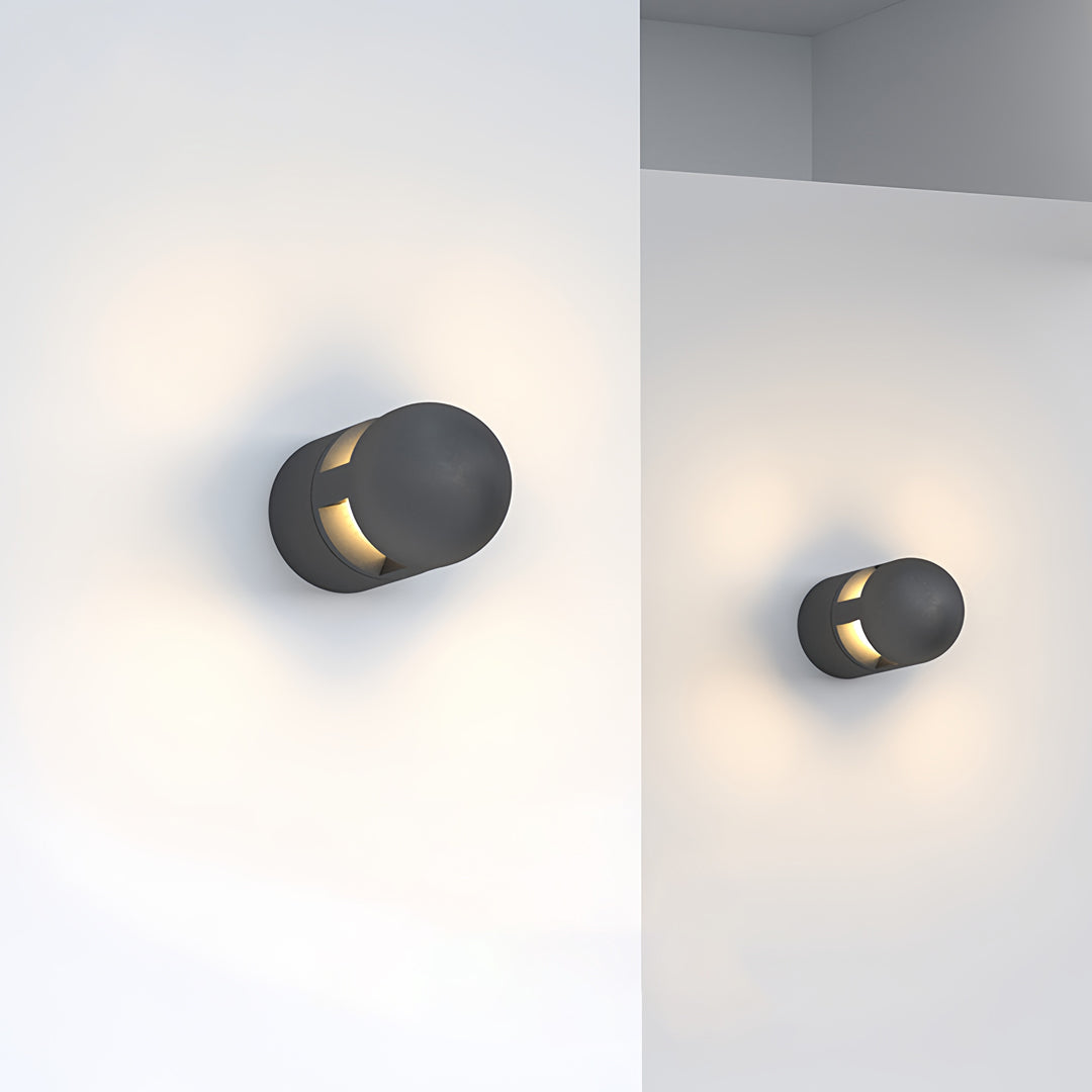 Aria Outdoor Wall Sconce — Waterproof LED Architectural Light in Bluish Gray