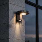 Modern Solar Wall Light with Motion Sensor for Outdoor Spaces