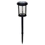 Solar LED Post Light in Black Aluminum for Pathways and Gardens