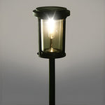 Solar LED Post Light in Black Aluminum for Pathways and Gardens
