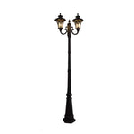Modern Outdoor Post Light with Clear Glass Shade for Garden and Pathway