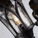 Modern Outdoor Post Light with Clear Glass Shade for Garden and Pathway