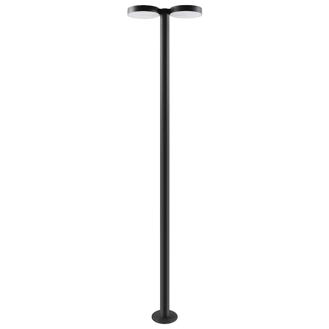 Solar-Powered Architectural LED Garden Light in Black Aluminum