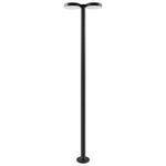 Solar-Powered Architectural LED Garden Light in Black Aluminum