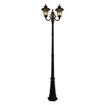 Modern Outdoor Post Light with Clear Glass Shade for Garden and Pathway