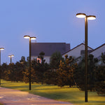 Solar-Powered Architectural LED Garden Light in Black Aluminum