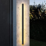 Linear LED Outdoor Wall Light in Black – Modern Architectural Strip Lighting