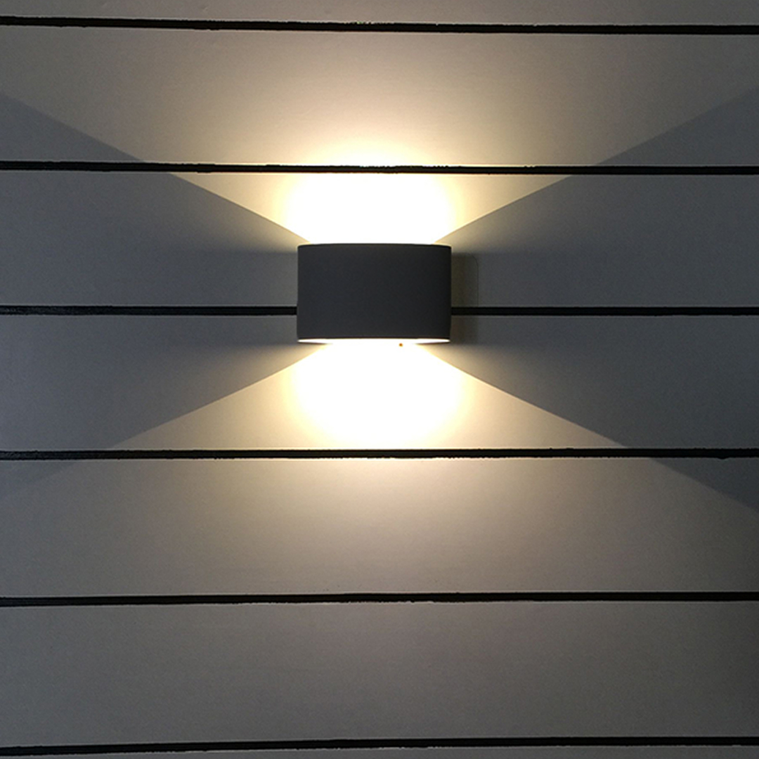 Luma Outdoor Up Down Wall Light – Minimalist LED Sconce in Black