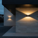 Luma Outdoor Up Down Wall Light – Minimalist LED Sconce in Black