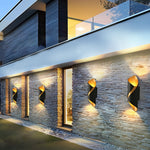 Modern Outdoor Wall Sconce with Up and Down LED Illumination