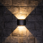 Luma Outdoor Up Down Wall Light – Minimalist LED Sconce in Black