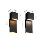 Industrial Outdoor Wall Sconce with Clear Glass and Black Aluminum