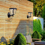 Modern Outdoor Wall Sconce with Solar Powered LED Lighting