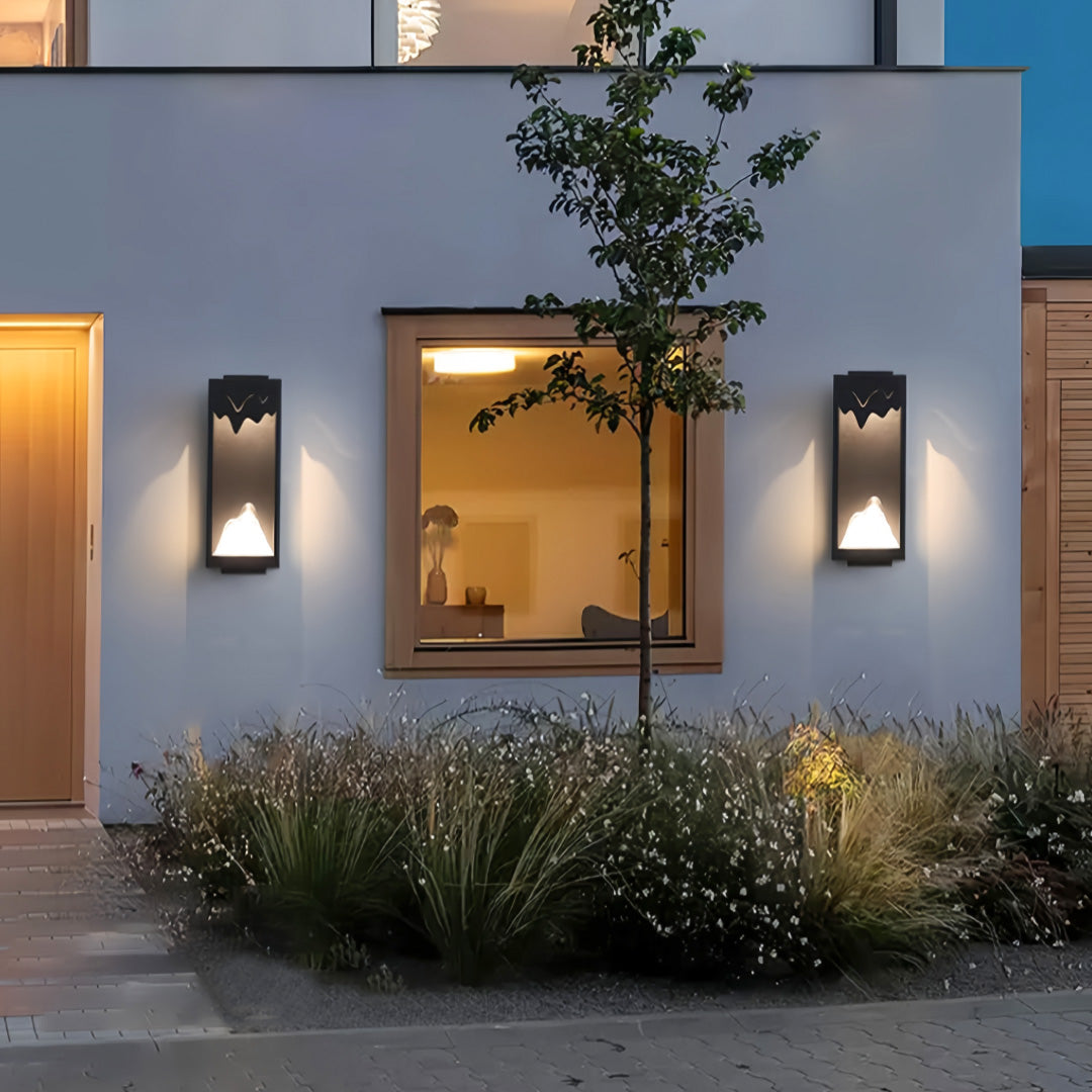 Modern Outdoor Wall Sconce with Stainless Steel Frame and Warm LED Light